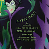 "Magnificent Maleficent" - Children's Birthday Party Invitations in Forbidden Mountain by Jackie Crawford - Close-Up