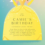"Belle from Disney's Beauty And The Beast" - Children's Birthday Party Invitations in Teal by Lori Wemple - Detail