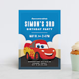 "Disney and Pixar's Cars Kachow" - Children's Birthday Party Invitations in Sky by Carly Reed Walker - Front
