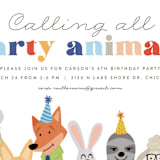 "Disney's Zootopia Friends" - Children's Birthday Party Invitations in Sugar by Jessie Steury - Detail