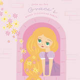 "Disney's Rapunzel Tower" - Children's Birthday Party Invitations in Strawberry by Angela Thompson - Detail