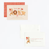 "It's a party" - Children's Birthday Party Invitations in Poppy by Vivian Yiwing - Assembled