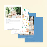 "let's pARTy!" - Children's Birthday Party Invitations in Frost by Ellen Schlegelmilch - Back of Card Options