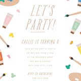 "let's pARTy!" - Children's Birthday Party Invitations in Frost by Ellen Schlegelmilch - Detail