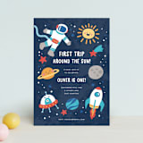 "space age" - Children's Birthday Party Invitations in Midnight by peetie design - Front
