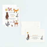 "woodland party animals" - Children's Birthday Party Invitations in Icing by Cass Loh - Assembled