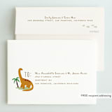 "Dino Zone" - Children's Birthday Party Invitations in Marshmallow by Everett Paper Goods - FREE Recipient Addressing