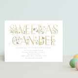 "Sweet As Can Bee" - Children's Birthday Party Invitations in Linen by Robert and Stella - Front