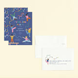 "Tumbling Party" - Children's Birthday Party Invitations in Blueberry by Kelly Watkins - Assembled