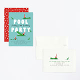 "Pool Party" - Children's Birthday Party Invitations in Fruit Punch by mo kelley - Assembled