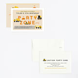 "party zone" - Children's Birthday Party Invitations in Lemon Drop by Nicole Senecal - Assembled
