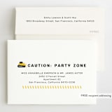 "party zone" - Children's Birthday Party Invitations in Lemon Drop by Nicole Senecal - FREE Recipient Addressing