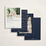 "Sports" - Children's Birthday Party Invitations in Navy by JeAnna Casper - Back of Card Options