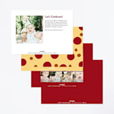 "It's A Pizza Party" - Children's Birthday Party Invitations in Tomato by Katie Zimpel - Back of Card Options
