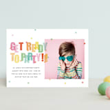 "Get Ready to Party" - Children's Birthday Party Invitations in Sprinkles by Stephanie Hawkes - Front