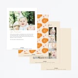"Cutie" - Children's Birthday Party Invitations in Clementine by Megan Cash - Back of Card Options