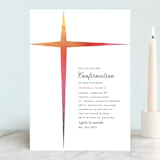 "Ombre Cross" - Confirmation Invitations in Vanilla by Beth Schneider - Front