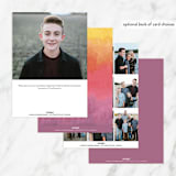 "Ombre Cross" - Confirmation Invitations in Vanilla by Beth Schneider - Back of Card Options