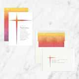 "Ombre Cross" - Confirmation Invitations in Vanilla by Beth Schneider - Assembled