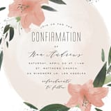 "Floral Burst" - Confirmation Invitations in Blush by Leah Bisch - Detail