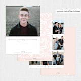 "Blessed Laurels" - Confirmation Invitations in Blush by Paula Pecevich - Back of Card Options