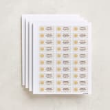 "Paper Circus" - Custom Name Labels in Natural by Olivia Raufman - Full Sheet