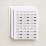 "Vintage Race Car" - Custom Name Labels in Ruby by chocomocacino - Full Sheet