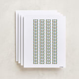 "Preppy Stripe" - Custom Name Labels in Seaweed by Jessica Ogden - Full Sheet