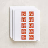 "Slam Dunk" - Custom Name Labels in Carrot by Kelsey Cashman - Full Sheet