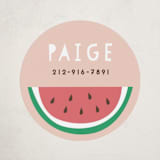 "Watermelon" - Custom Name Labels in Cherry Blossom by peetie design - Front