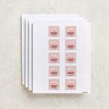 "Watermelon" - Custom Name Labels in Cherry Blossom by peetie design - Full Sheet