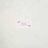 "Bow" - Custom Name Labels in Peony by Baumbirdy - Front