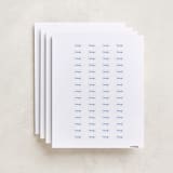 "Vinyl" - Custom Name Labels in Cornflower by Megan Davis - Full Sheet
