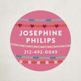 "Friendship Era" - Custom Name Labels in Peony by Pixel and Hank - Front