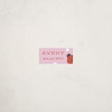 "Ladybug Name" - Custom Name Labels in Bubblegum by Stacey Meacham - Front