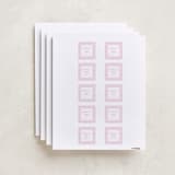 "Charming" - Custom Name Labels in Blush by Lea Delaveris - Full Sheet