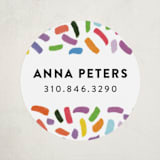 "Confetti Sprinkle" - Custom Name Labels in Gumdrops by Up Up Creative - Front