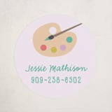 "Artsy" - Custom Name Labels in Lilac by Annie Holmquist - Front
