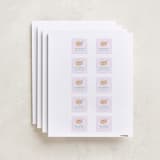 "Artsy" - Custom Name Labels in Lilac by Annie Holmquist - Full Sheet