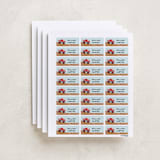 "wheelie truck" - Custom Name Labels in Berry by Kanika Mathur - Full Sheet
