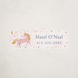"magical unicorns" - Custom Name Labels in Cotton Candy by Karidy Walker - Front
