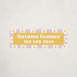 "Daisys" - Custom Name Labels in Daisy by Little Print Design - Front