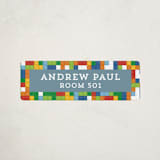 "Building Blocks" - Custom Name Labels in Brights by Michelle Taylor - Front