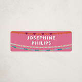 "Friendship Era" - Custom Name Labels in Peony by Pixel and Hank - Front