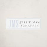 "Classic monogram" - Custom Name Labels in Sky by Erin Hodges - Front