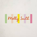 "Bright Stripes" - Custom Name Labels in Candy by Baumbirdy - Front