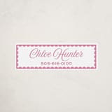 "Scalloped Trim" - Custom Name Labels in Hibiscus by Alexandra Cohn - Front
