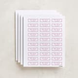 "Scalloped Trim" - Custom Name Labels in Hibiscus by Alexandra Cohn - Full Sheet