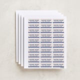 "Classic Prep" - Custom Name Labels in Blue Jay by AK Graphics - Full Sheet