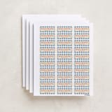 "Elegant stripes" - Custom Name Labels in Azure by motifmyway - Full Sheet